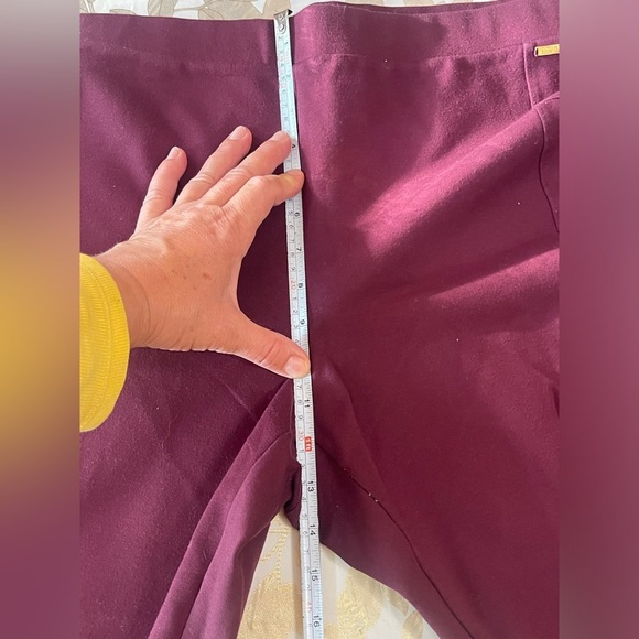 Ellen Tracy Stretch Leggings Burgundy Size XXL - Picture 6 of 7